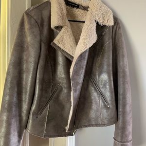 Like new condition grey  EXPRESS coat